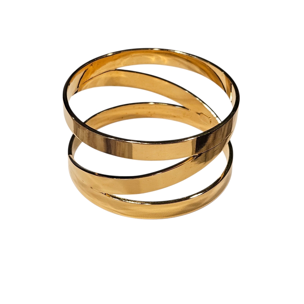 1972 Christian Dior Bracelet Wide Gold Bangle Bracelet 70s Dior Germany 450$